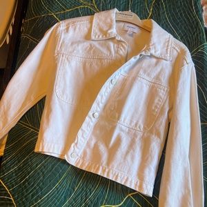 Nine West white denim jean jacket